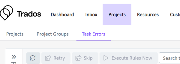 Task Errors Tab